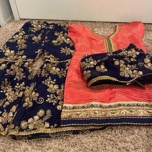 Indian dress, kurti and sharara set for 10 to 11 year old girl.